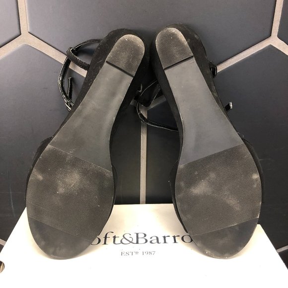 ~Used Womens Croft & Barrow Celeste Black Open Toe Flat Sandals Fancy Size 9 - Picture 5 of 7